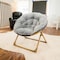 Flash Furniture Kids GraySoft Gold Faux Fur Saucer Chair FV-FMC-030-GY-SGD-GG - alternate 5